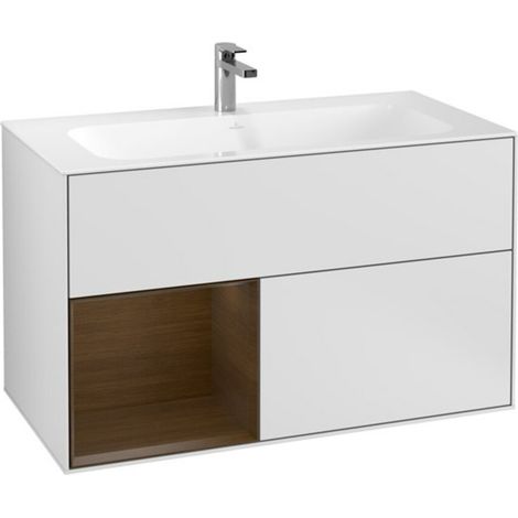 V&B Waschtischunterschrank Wandbeleuchtung Finion 99,6x59,1cm, Reg li wal ven, wh. m Lac (1/2)
