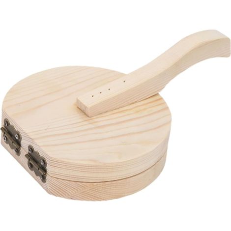 Presse en bois pour raviolis ronds, ustensile naturel pour presser les pâtes (1/5)