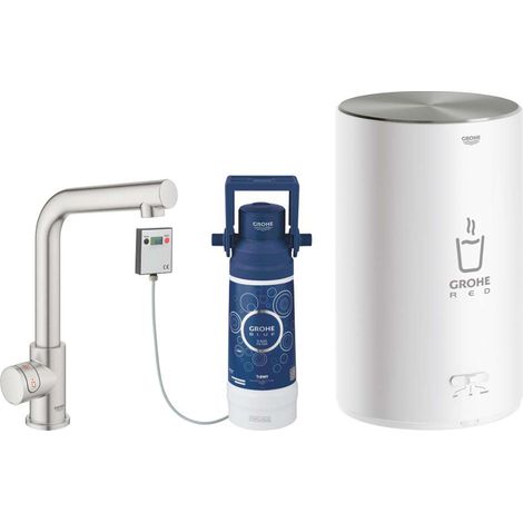 GROHE Red Mono Set robinets d'eau froide, portée 153mm, bec en L, (1/4)