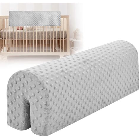 Protection de bord de lit pour lit d'enfant, 70 cm, protection amovible, pour lit d'enfant, gris (1/5)