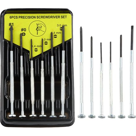 Mini Tournevis, Jeu De Tournevis 6 Pièces, Kit de Réparation de Lunettes, Jeu de Tournevis De Précision, Outils de Précision pour Lunettes, Horlogers, Réparation de Précision (1/5)