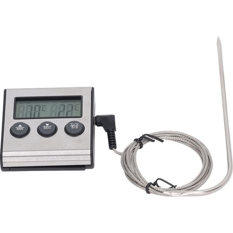 Thermomètre de Cuisson à Lecture Instantanée Thermomètre Alimentaire Numérique Sonde Thermomètre de Four avec Minuterie de Température Préréglée (1/5)