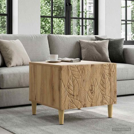 vidaXL Mesa de centro Roble artisan 50 x 49 x 40 cm (1/5)