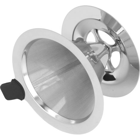 Kaffeefilter aus Edelstahl, wiederverwendbarer Kaffeefilterbecher für die Küche (1-2 Tassen) (1/5)