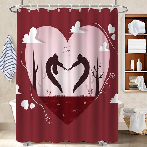 Rideau douche polyester 180x180 aéré rideau séchage rapide pour décoration salle de bain (1/5)