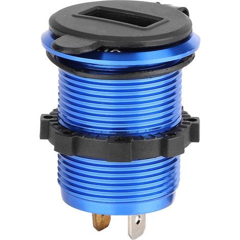 Chargeur Allume-Cigare 12-24V avec Double Port USB et Voltmètre LED pour Moto (1/5)