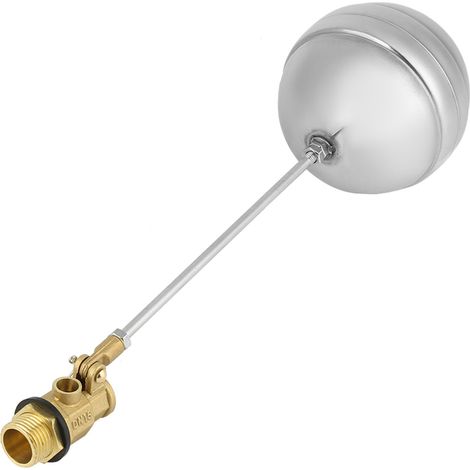 Robinet Flotteur Laiton DN15 G1/2 Filetage Mâle Capteur d'Eau Boule Flottante Inoxydable (1/5)