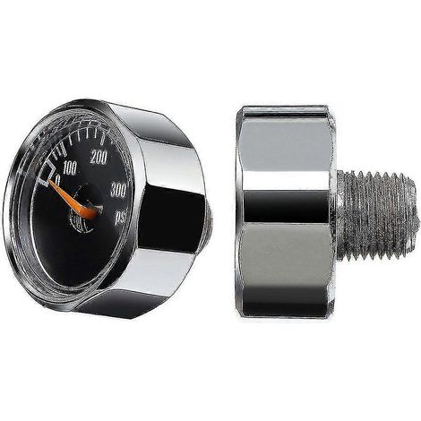 Accessoire pour vélo, lot de 2 unités, 25 mm, 300 psi, avec manomètre, pour l'entretien, la sécurité ou l'utilisation quotidienne du vélo.-AquaForge (1/4)