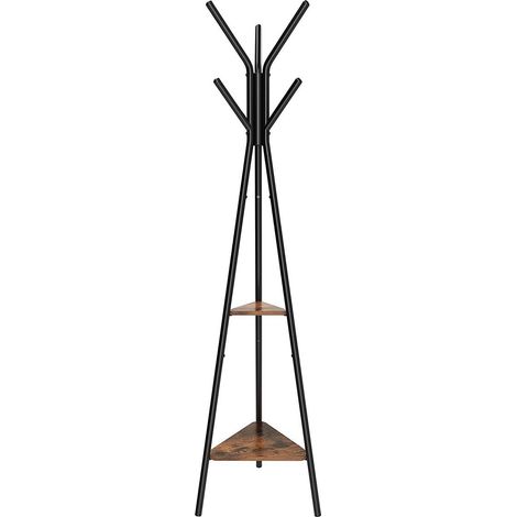 CALICOSY - Porte-manteau sur Pieds avec 2 Étagères - H179 cm (1/7)