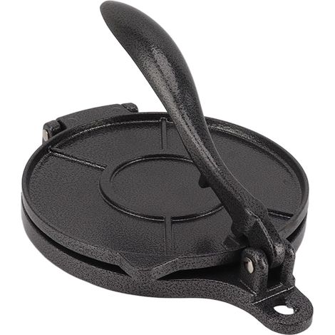 Tortilla Press, Taco Press Machine de Pâte à Pâte à Pâte Tortilla Press pour Préparer des Pastettes à Pizzas en Aluminium (20 cm Noir) (1/4)