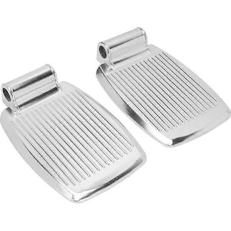 Lot de 2 repose-pieds en alliage d'aluminium pour fauteuil roulant, avec texture rayée antidérapante. Accessoires pour fauteuil roulant pour personnes âgées. (1/5)