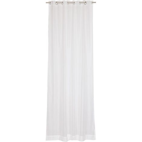 SCHÖNER WOHNEN Transparenter Ösenvorhang SOLID - 1 Stück 140x250 cm, Creme