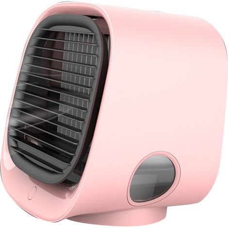 Ventilateur brumisateur portable mini rechargeable USB pour bureau, avec brumisateur d'eau rafraîchissant pour la maison et le bureau (rose) (1/5)