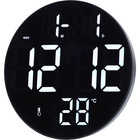Horloge Murale Électronique USB - Affichage Numérique Silencieux pour Bureau, Chambre à Coucher, Salon (1/5)