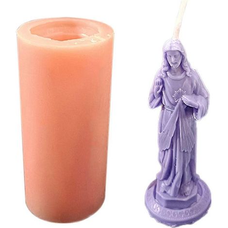 3D-Jesus-Statue Silikonform DIY Kerzenherstellung Aromatherapie-Kerzenformen Handgemachte Seife Gipsform (1/5)