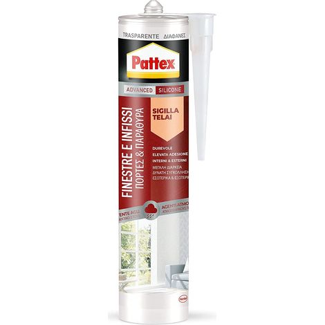 Pattex Silicone per Finestre - Trasparente - 290 ml (1/5)