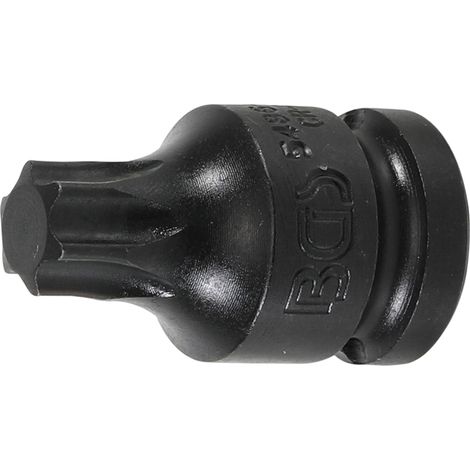 Punta de vaso de impacto  longitud 42 mm  entrada 12,5 mm (1/2")  perfil en T (para Torx) T60