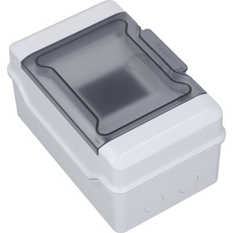 GE-YA 4-Modul IP65 wasserdichter Verteilerkasten für elektrische Leitungsschutzschalter, Wandmontage-Schutzkasten für elektrische Stromkreise im Innen- und Außenbereich (1/5)
