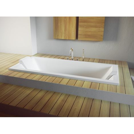 Otitec – Baignoire encastrable blanche 180x80 cm – Composite sanitaire brillant – Garantie 10 ans – Propriétés antibactériennes Gelcoat (1/3)
