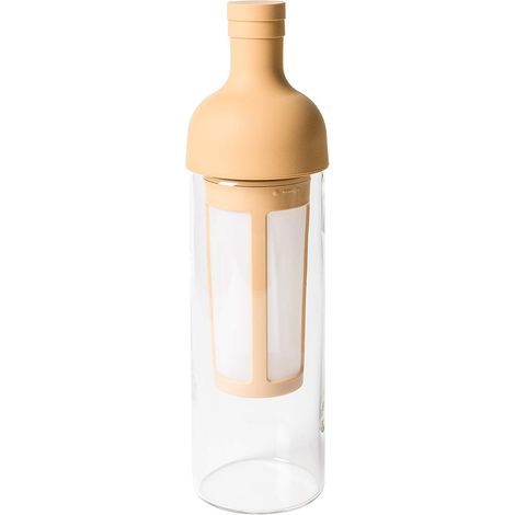 Bouteille À Filtre À Café - 500 ml - Cafetière À Piston En Verre Et Silicone - Pour Cold Brew Café Et Thé - Jaune (1/2)