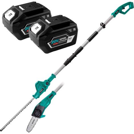 Cortasetos y motosierra a batería con pértiga Vatton 20V