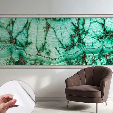 Papier peint autocollant avec imprimé pour intérieur moderne application facile a motif Motifs verts 250x104 cm (1/5)