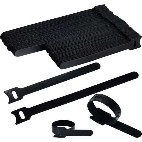TRU COMPONENTS T24CA059 Fascette a strappo per raggruppare Lato morbido e lato rigido (L x L) 150, 200 mm, mm x 12 mm N