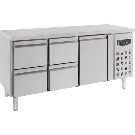 Table réfrigérée 1 porte et 4 tiroirs - Combisteel (1/2)
