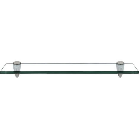 Swanew Étagère murale en verre 50 x 10 cm Verre de sécurité 8 mm Bords biseautés Charge max 15 kg Pour salle de bain et douche (1/4)