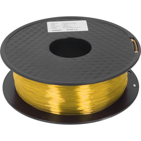 Filament TPU 1.75mm 1KG Flexible pour Imprimante 3D FDM - Jaune Transparent Antibouchage (1/5)