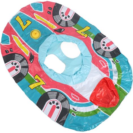 Aufblasbares, flugzeugförmiges Schwimmboot aus PVC mit Steuerrad, geeignet für Kleinkinder und Kinder. (1/4)