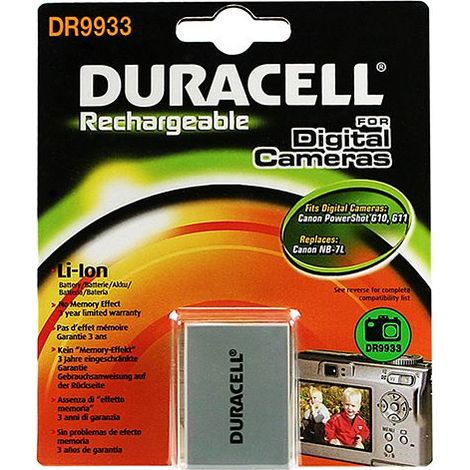 Duracell - Batteria - Li-Ion - 1000 mAh - per Canon PowerShot G10, G11, G12, SX30 IS (1/4)