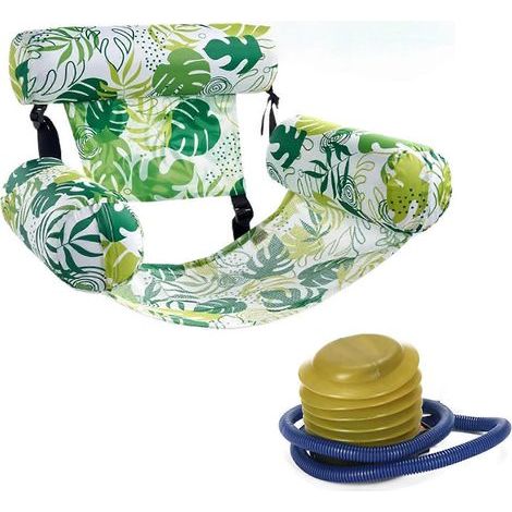 Chaises longues gonflables pour piscine, robustes et flottantes, idéales pour l'été à la plage et en mer. (1/5)