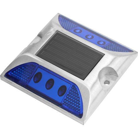 Le marqueur au Sol d energie Solaire de LED Allume la Lampe exterieure impermeable de Pointe d autoroute de Route d allee Bleu (1/5)