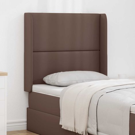 vidaXL Oreille de tête de lit Marron 80 x 16 x 4 cm PVC