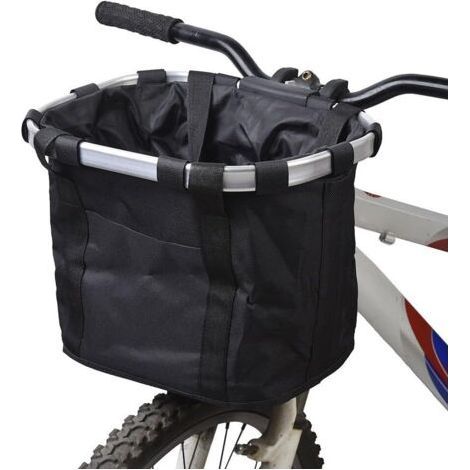 FENOPLASTICAPanier pour avant de vélo amovible en toile, panier de transport pour animal domestique, cadre en alliage d'aluminium (1/5)