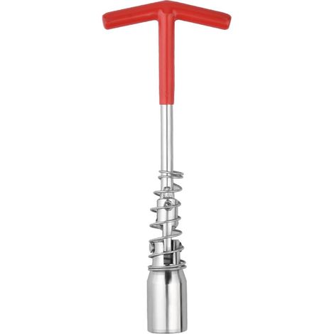 1 clé à douille à étincelles avec poignée en T pour voiture et moto 230 x 90 mm 1 clé hexagonale rouge argentée de 16 mm (1/5)