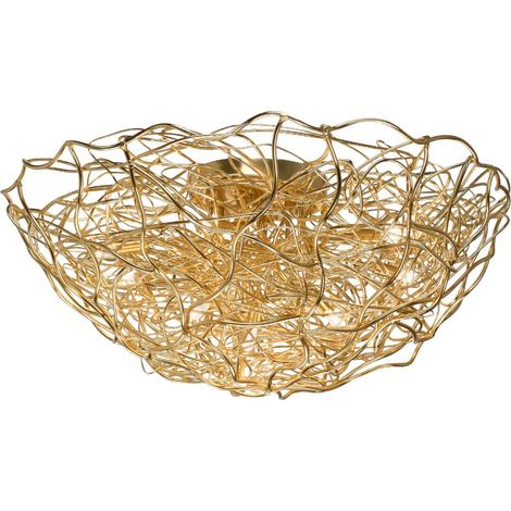 Plafonnier moderne doré Sarea 10xG9 Paul Neuhaus 80cm