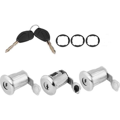 Serrures de porte Citroën C1, Ensemble de cylindres de serrure de voiture 252522 avec clés pour Partner Citroën Berlingo Xsara Accessoires de serrure de voiture professionnels (