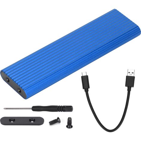 TB NVMe-Gehäuse, Dual-Protokoll, schnelle Wärmeableitung für Windows 98/SE/ME, Blau