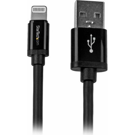 StarTech.com 2m Apple 8 Pin Lightning Connector auf USB Kabel - Schwarz - USB Kabel für iPhone / iPod / iPad