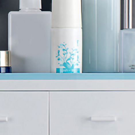 Support de rangement pour brosses à dents magnétiques inversées, avec presse-tube de dentifrice et 4 gobelets bleus (1/5)