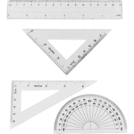 Règles transparentes SHINEOFI, design multifonctionnel en (1/5)