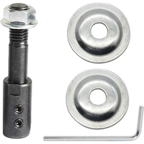 Adaptateur de meuleuse à arbre de moteur de 12 mm pour ponceuse, polisseuse, meule, rotative - Adaptateur d'arbre moteur, 2 rondelles, 1 clé, 1 écrou inclus (1/5)