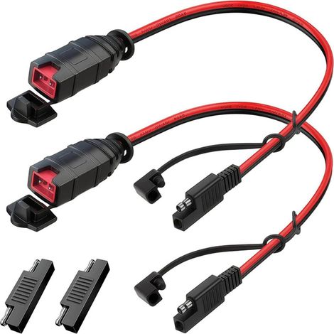 SAE 14AWG Extension Cable for Battery Chargers, with Polarity Reversing Adapter, Plug and Play for Motorcycle, Car, ATV, UTV (1/5)