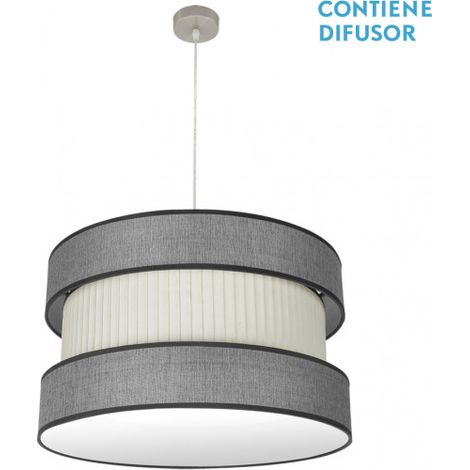 Zweifarbige Hängeleuchte Modell Home 3Lights Nickel Dimmbar FABRILAMP