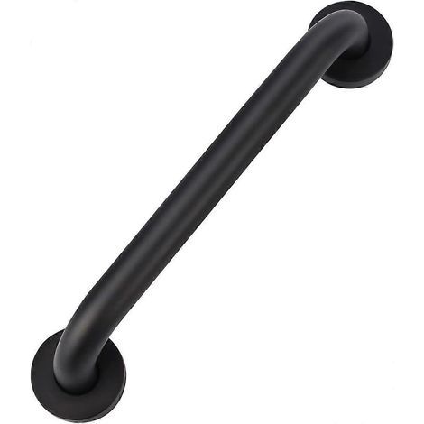 Barre d'appui de salle de bain. 40 cm. antidérapante. en acier inoxydable 201. finition noire huilée. pour baignoire et toilettes.