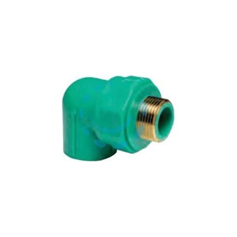 CURVA 90° FILETTATA MASCHIO IN PPR PN25 - M ø mm.25x1/2"