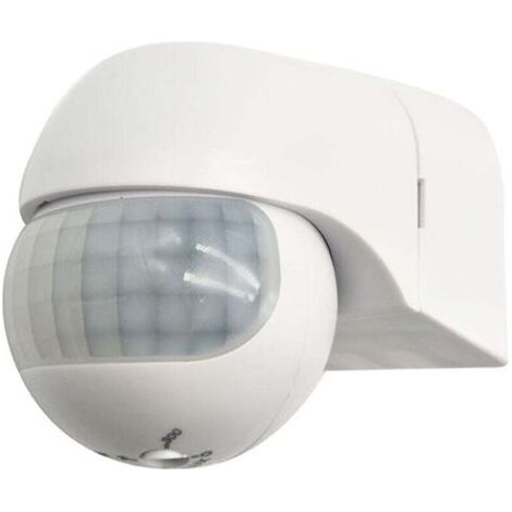 BUNTHAUS PA Détecteur de Mouvement Infrarouge Intérieur Extérieur Portée 12m 180° Rotatif Inclinable IP44 Blanc (1/4)