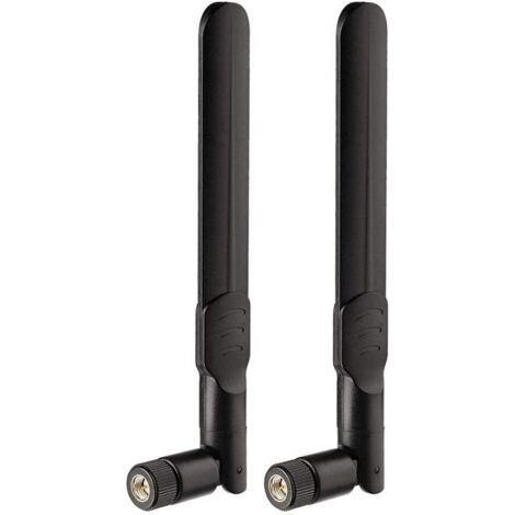 HOXILEELEO - Lot de 2 antennes 4G LTE 8 dBi – Connecteur SMA mâle – Omnidirectionnelles pour routeurs 4G – Compatibles avec Orange, SFR, Bouygues, Free et ZTE 4G LTE (1/5)